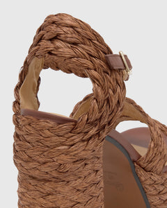 Fresa in Chocolate Brown Raffia