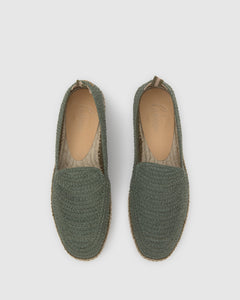 Men’s Moccasin Joaquin in Khaki Raffia