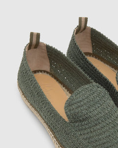 Men’s Moccasin Joaquin in Khaki Raffia