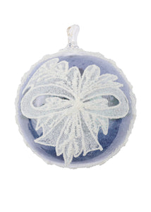 Snowfall Santa Ornament