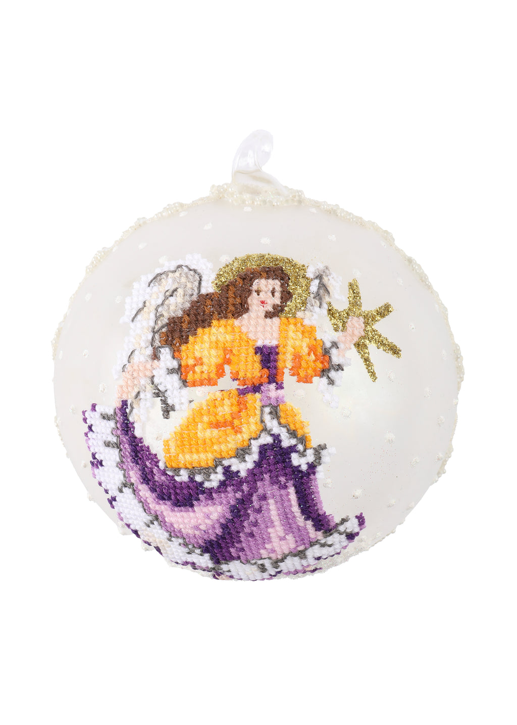 Gold & Amethyst Angel Ornament