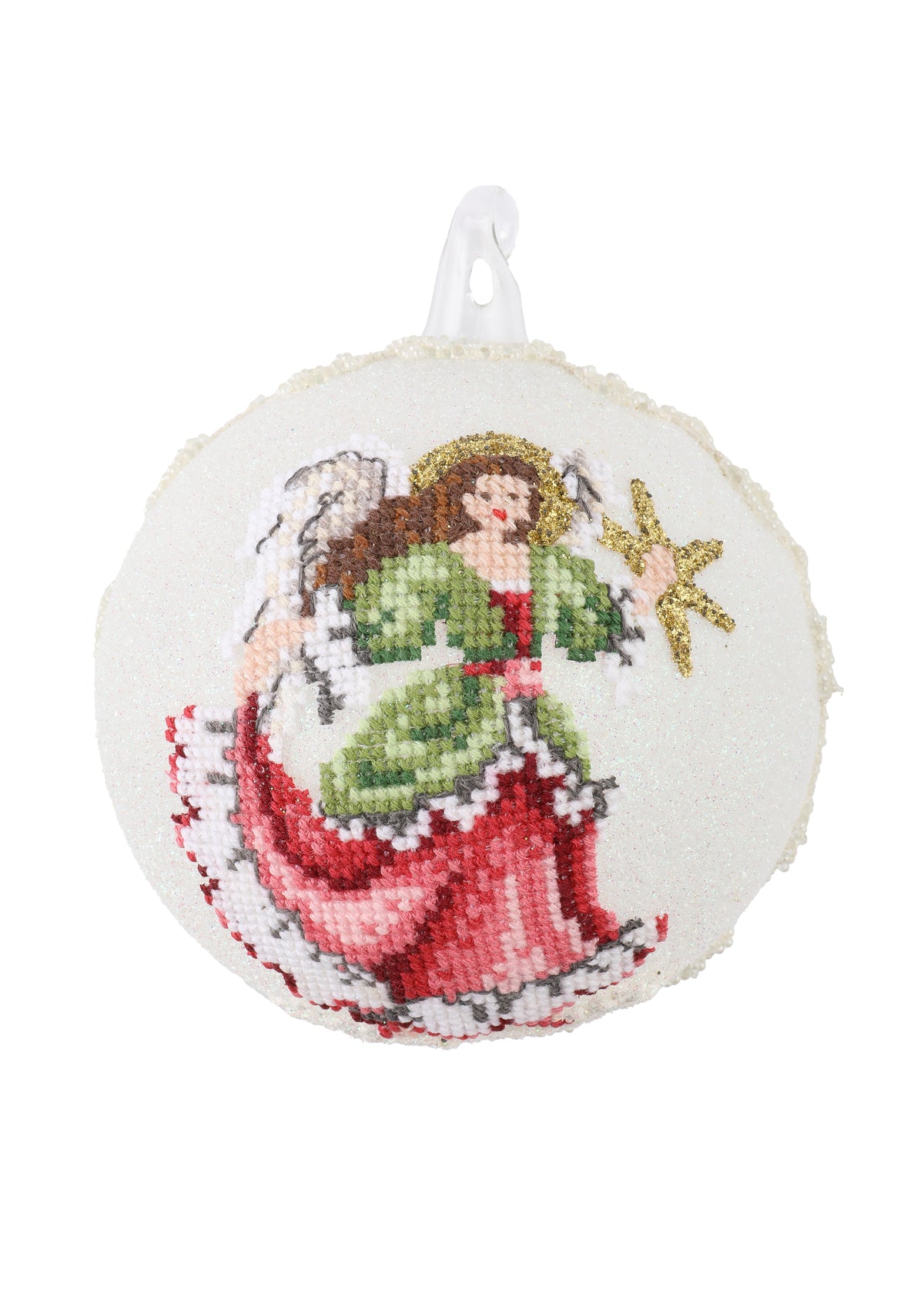 Garnet & Holly Angel Ornament