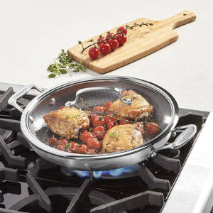 FusionPlus® Stainless Steel 12" Everyday Pan with Cover in Stainless Steel