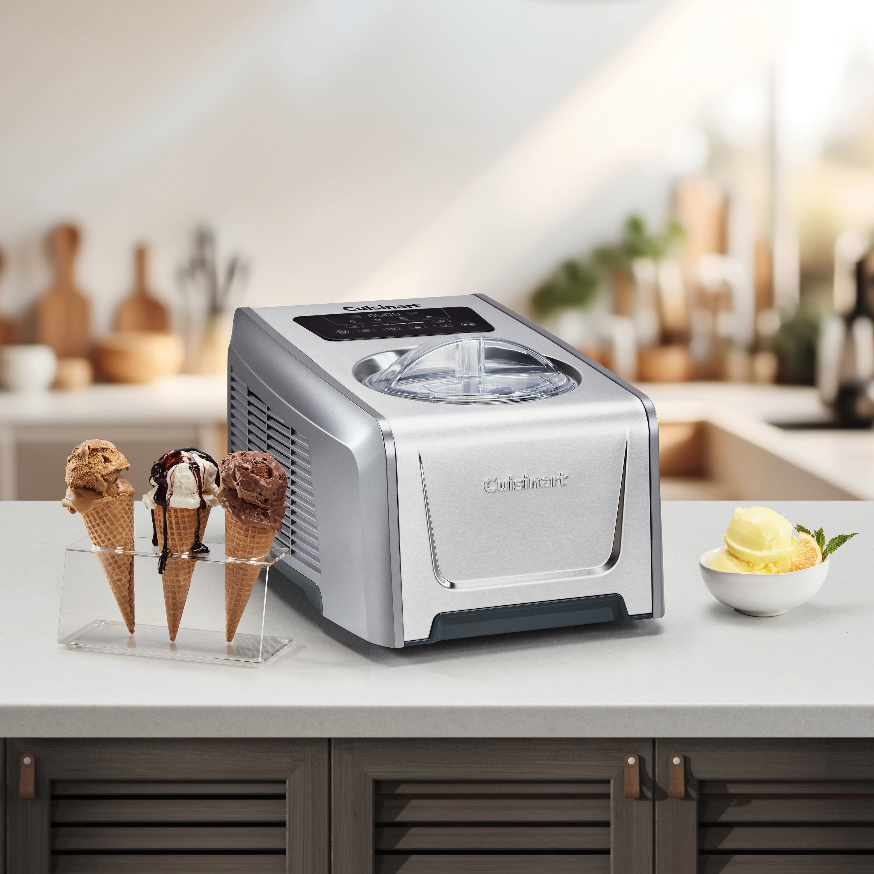 Freeze Ease 1.5-Quart Pro Ice Cream Maker in Stainless Steel and Multicolored