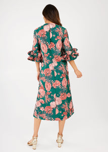 Bronwyn Dress in Forest Mum Jacquard