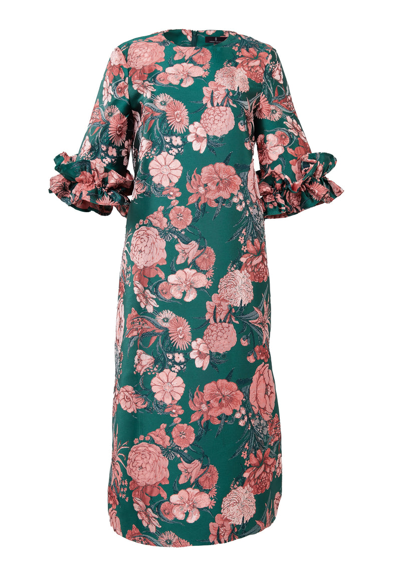 Bronwyn Dress in Forest Mum Jacquard