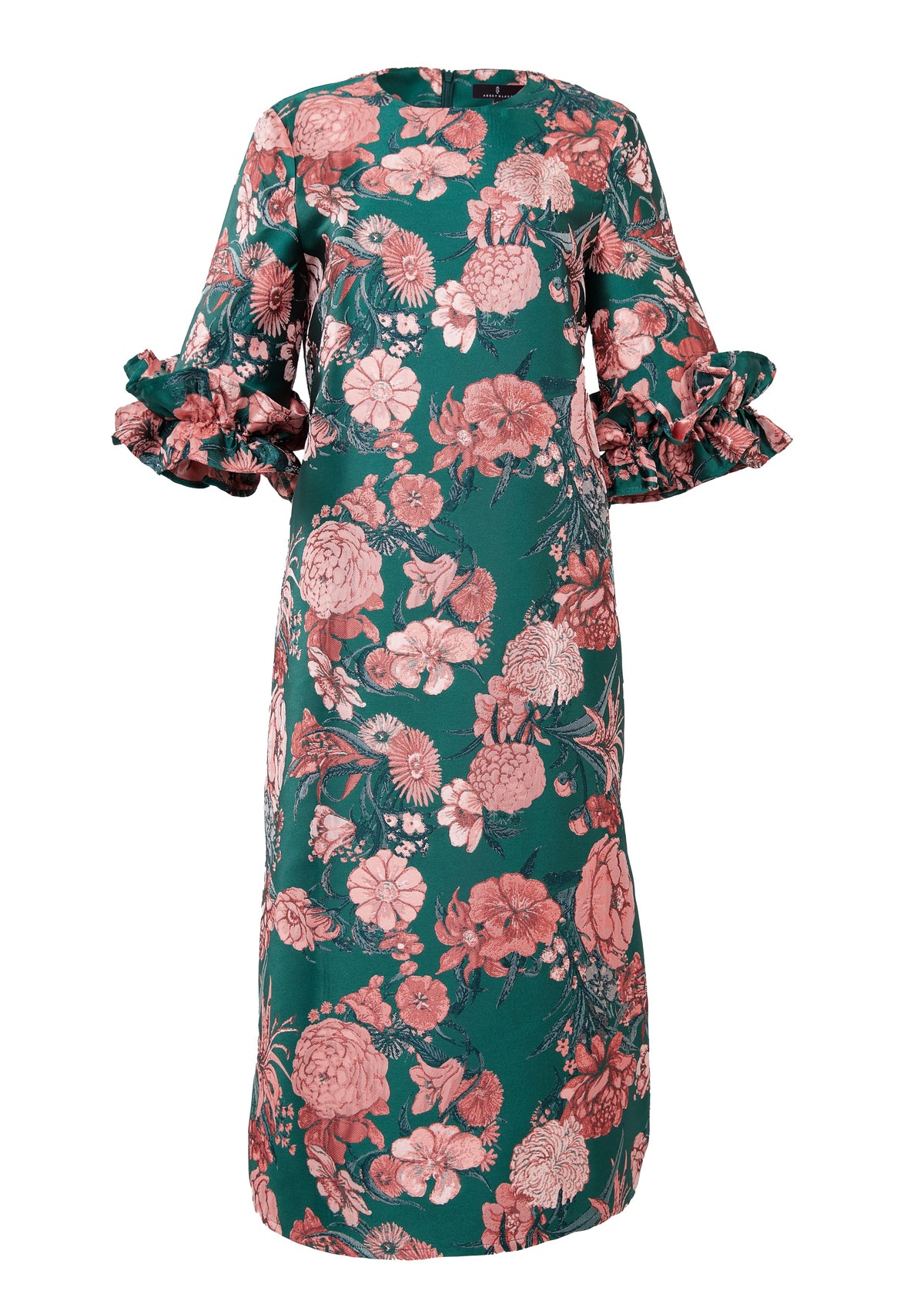 Bronwyn Dress in Forest Mum Jacquard
