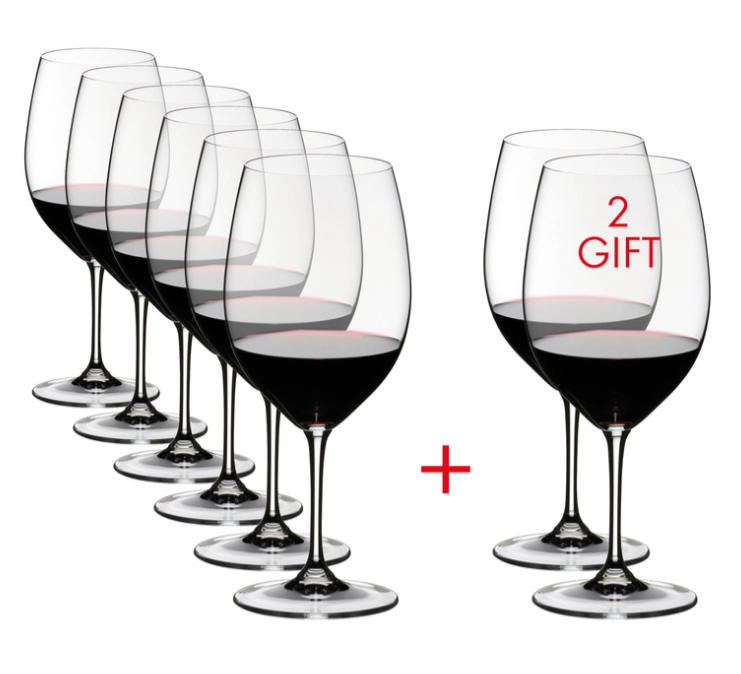 Cabernet Sauvignon/Merlot Glasses - Buy 6 Get 8 Value Pack