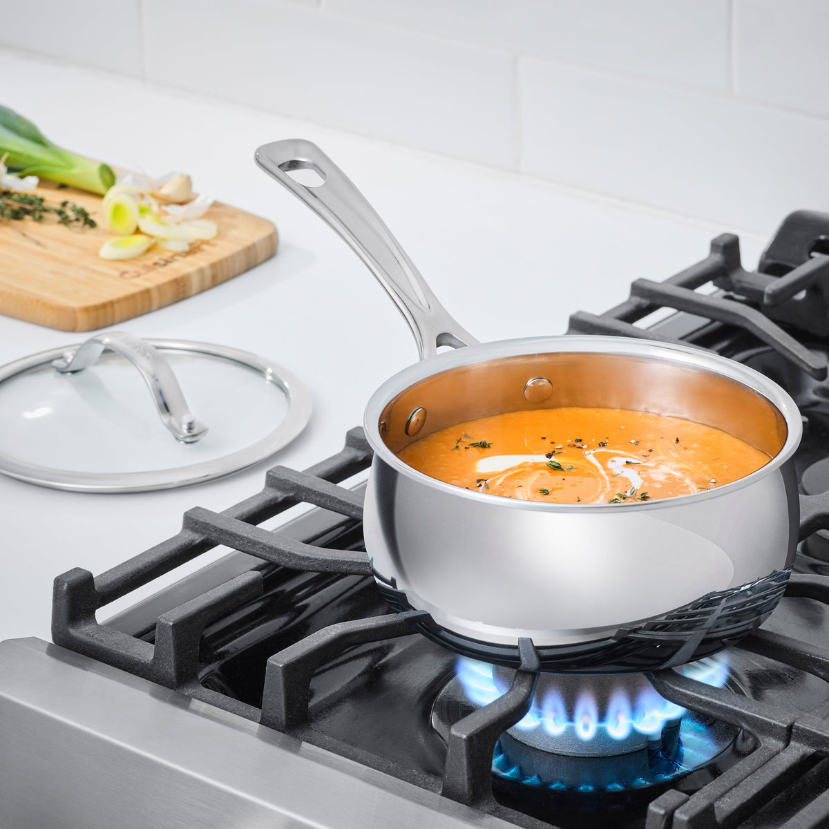 PureClad® Triple-Ply 1.5 Qt. Stainless Steel Saucepan with Cover in Stainless Steel