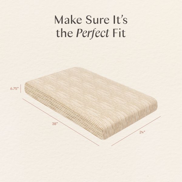 Mini Crib Sheet in GOTS Certified Organic Brushed Cotton by Nate Berkus in Autumn Stripe