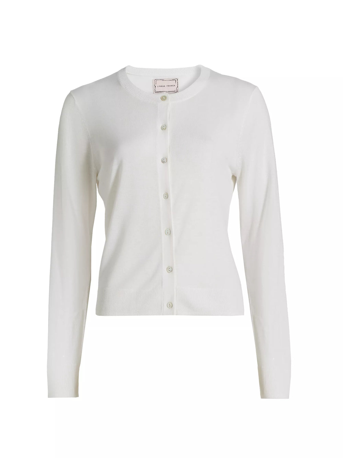 Silk Blend Cardigan in White