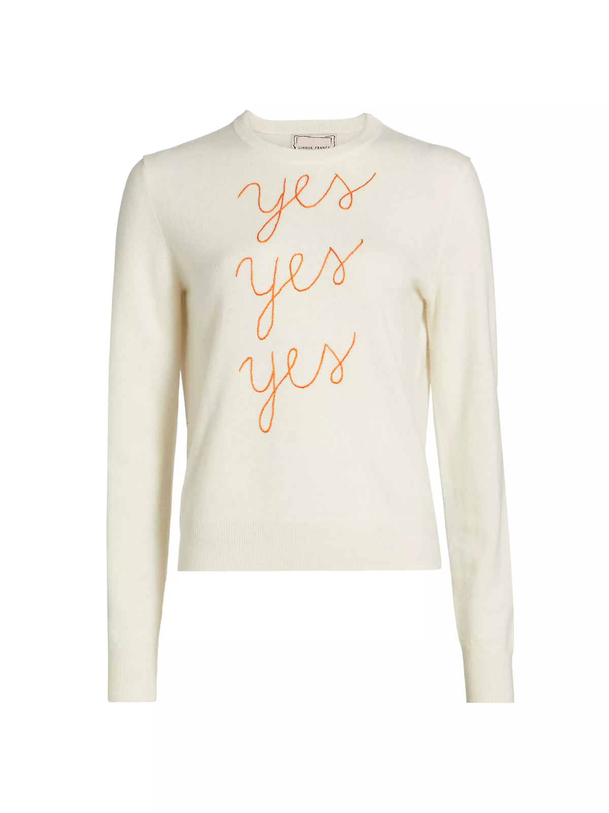 Yes Yes Yes Crewneck in Cream
