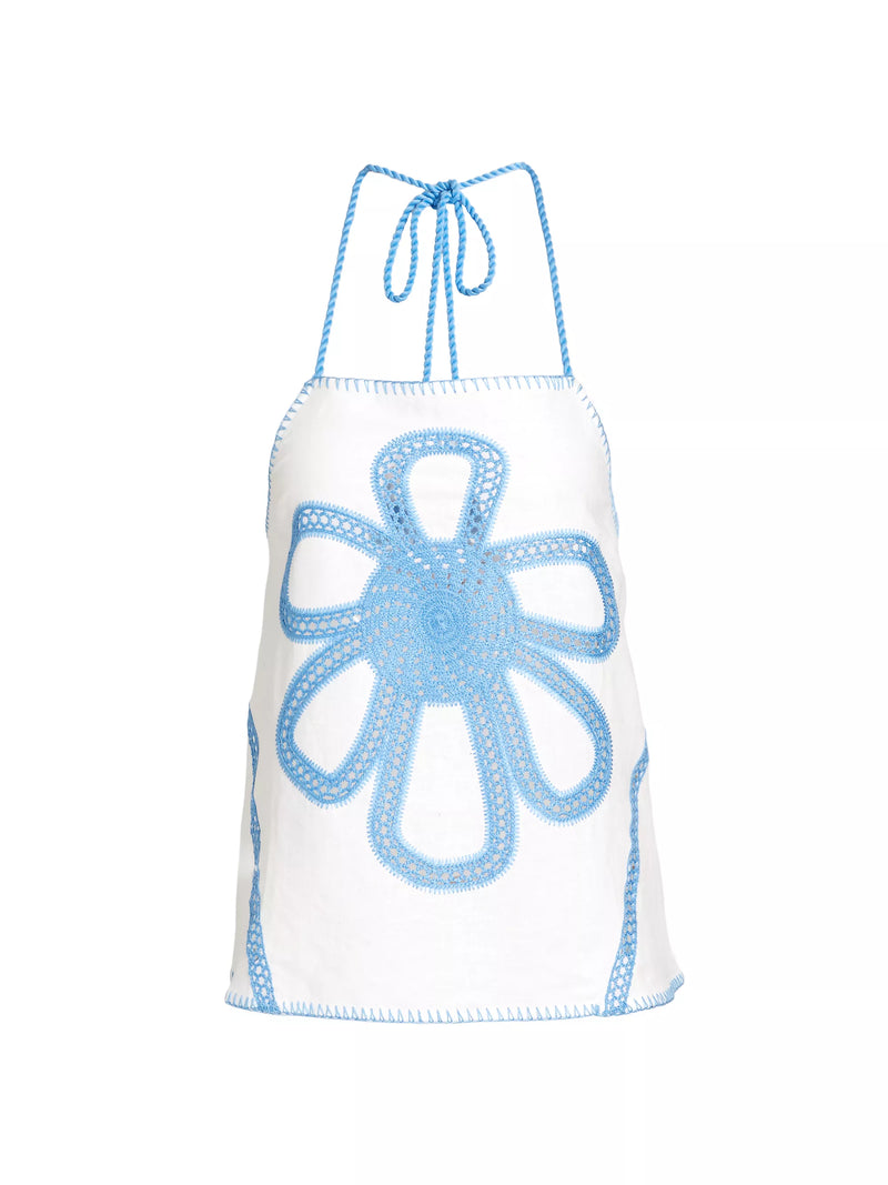 Kampos Halter Top in White Multi