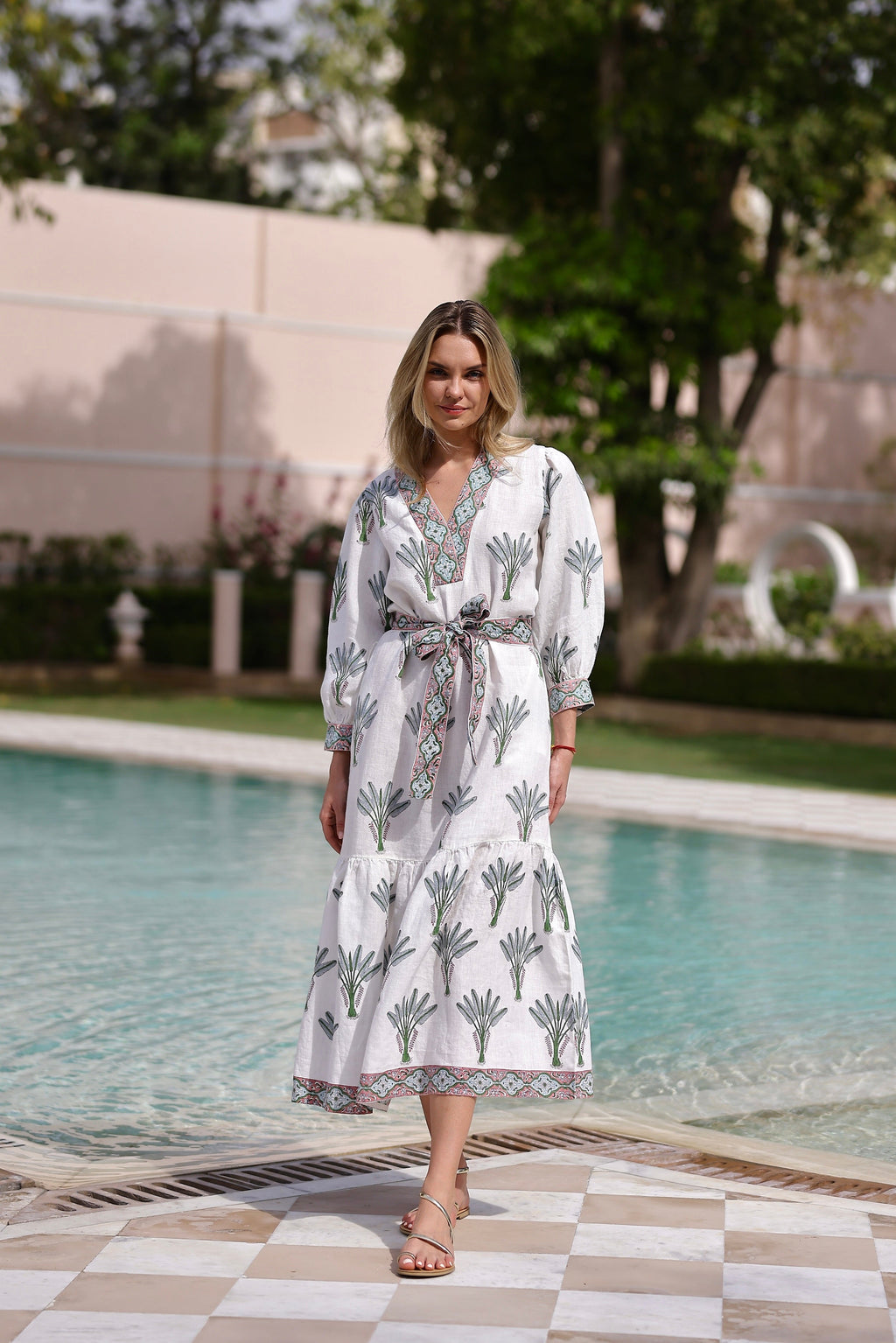 Capri Maxi Dress XS / Blue Palm