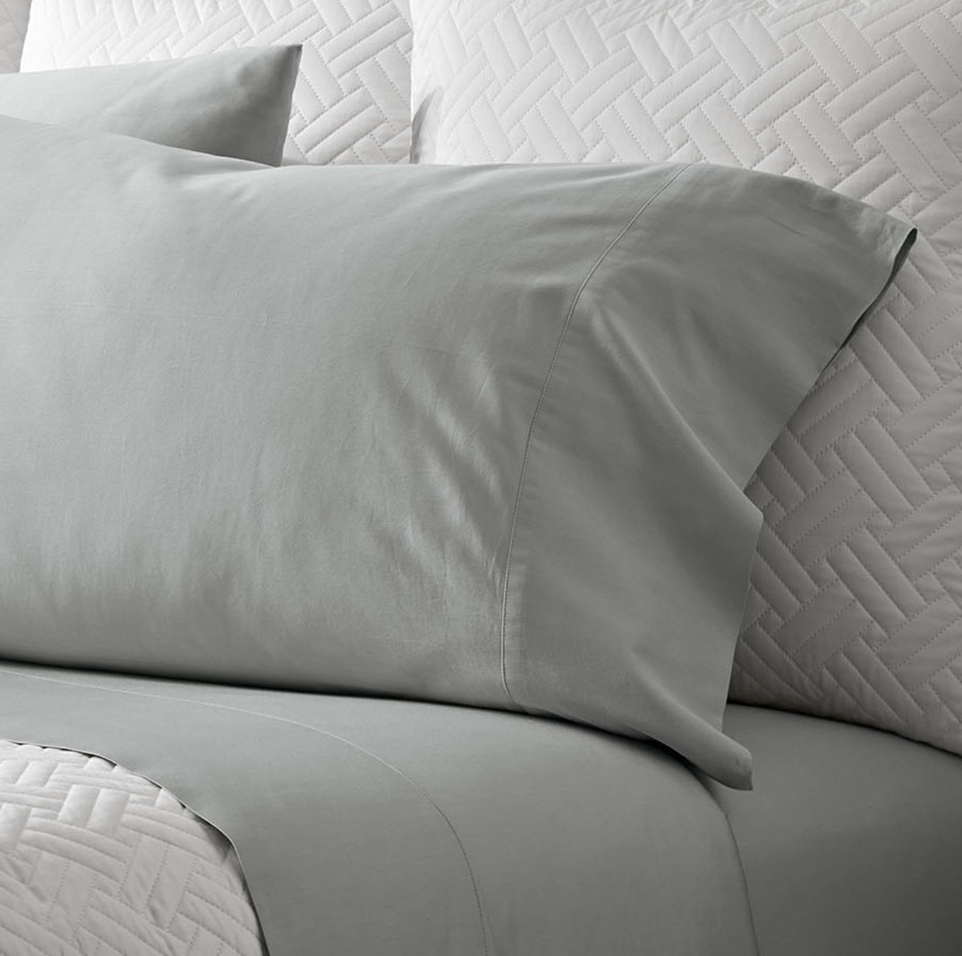 Signature Hemmed Pillowcase Set in Shore