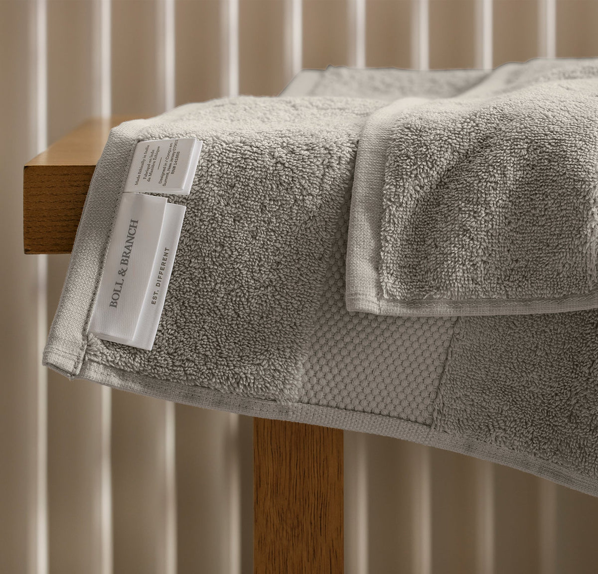 Plush Bath Towel in Pewter
