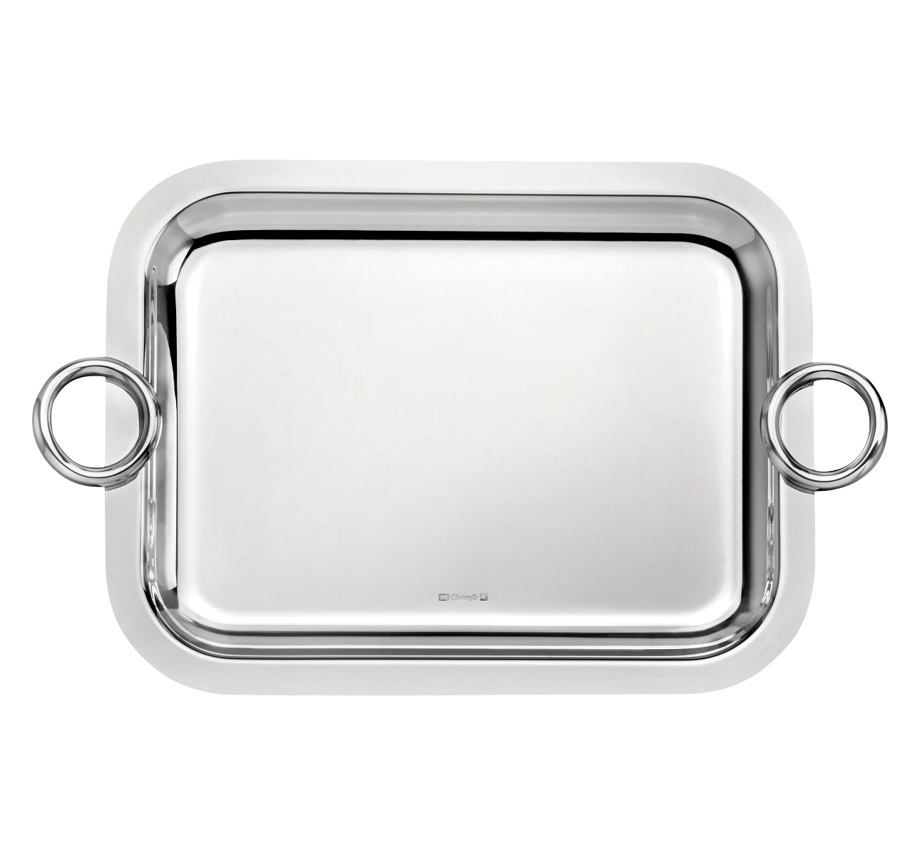Vertigo Silver-plated Small Tray with Handles