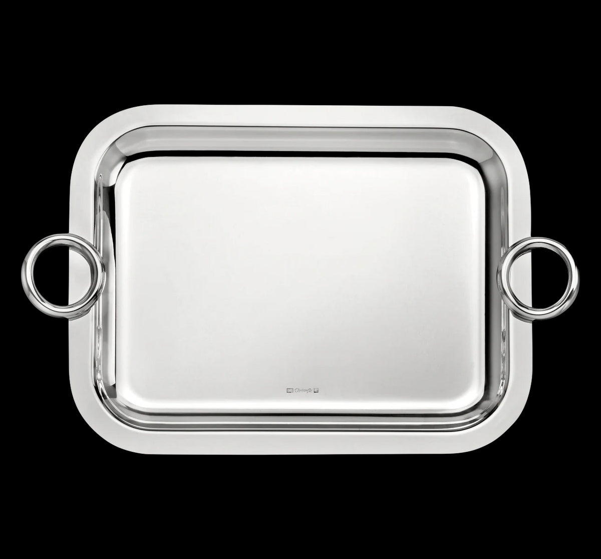 Vertigo Silver-plated Small Tray with Handles