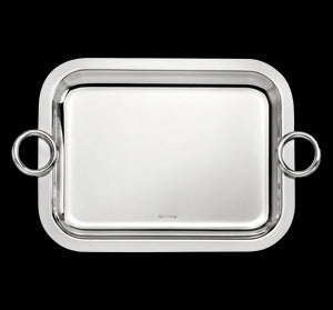 Vertigo Silver-plated Small Tray with Handles
