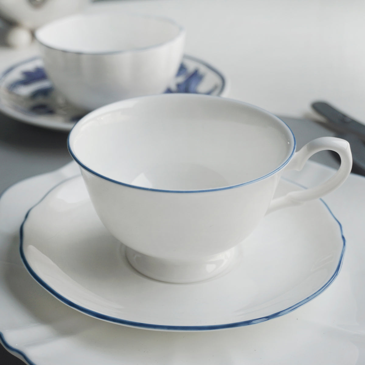 Amelie Royal Blue Tea Cup & Saucer