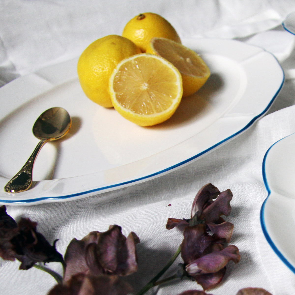 Amelie Royal Blue 14" Oval Platter