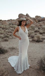 Nev Crochet Lace Tank Top Wedding Dress
