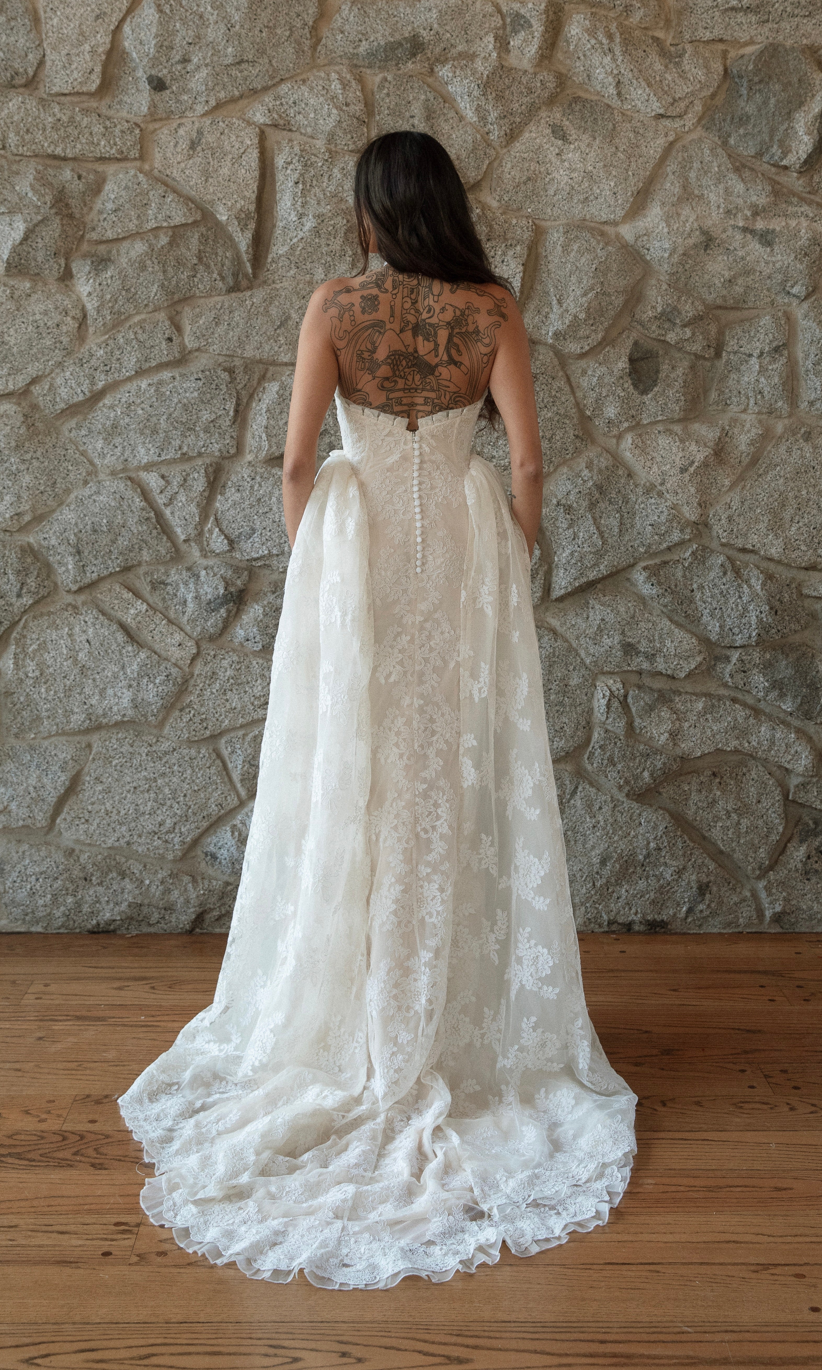 Paula- French Lace Corset Gown | Over The Moon