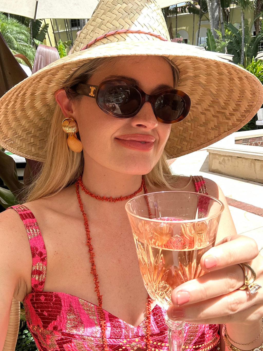 Begonia Sun Hat in Neon Green Lanyard with Jade Toggle