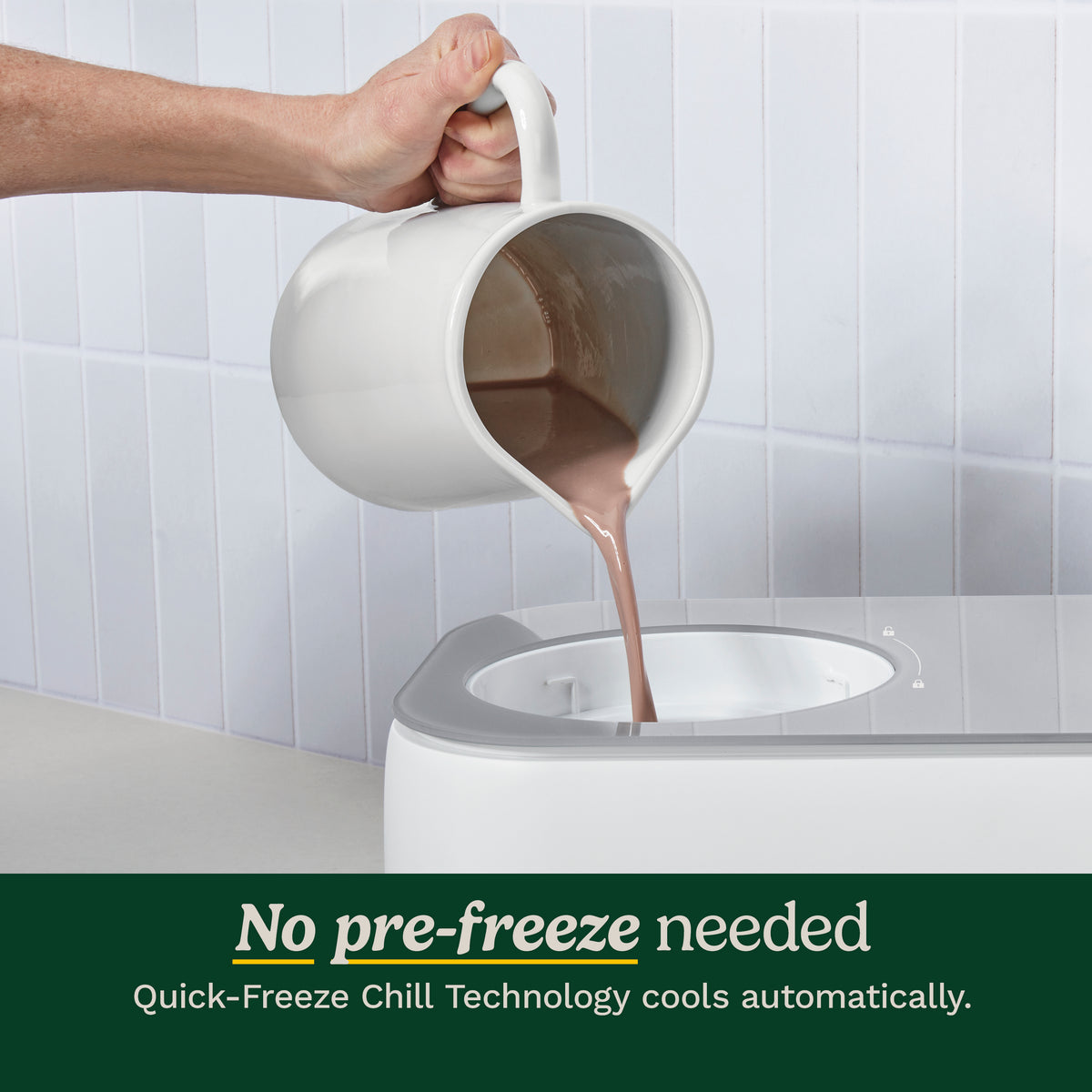 Freeze Ease 1-Quart Ice Cream Maker in White and Gray