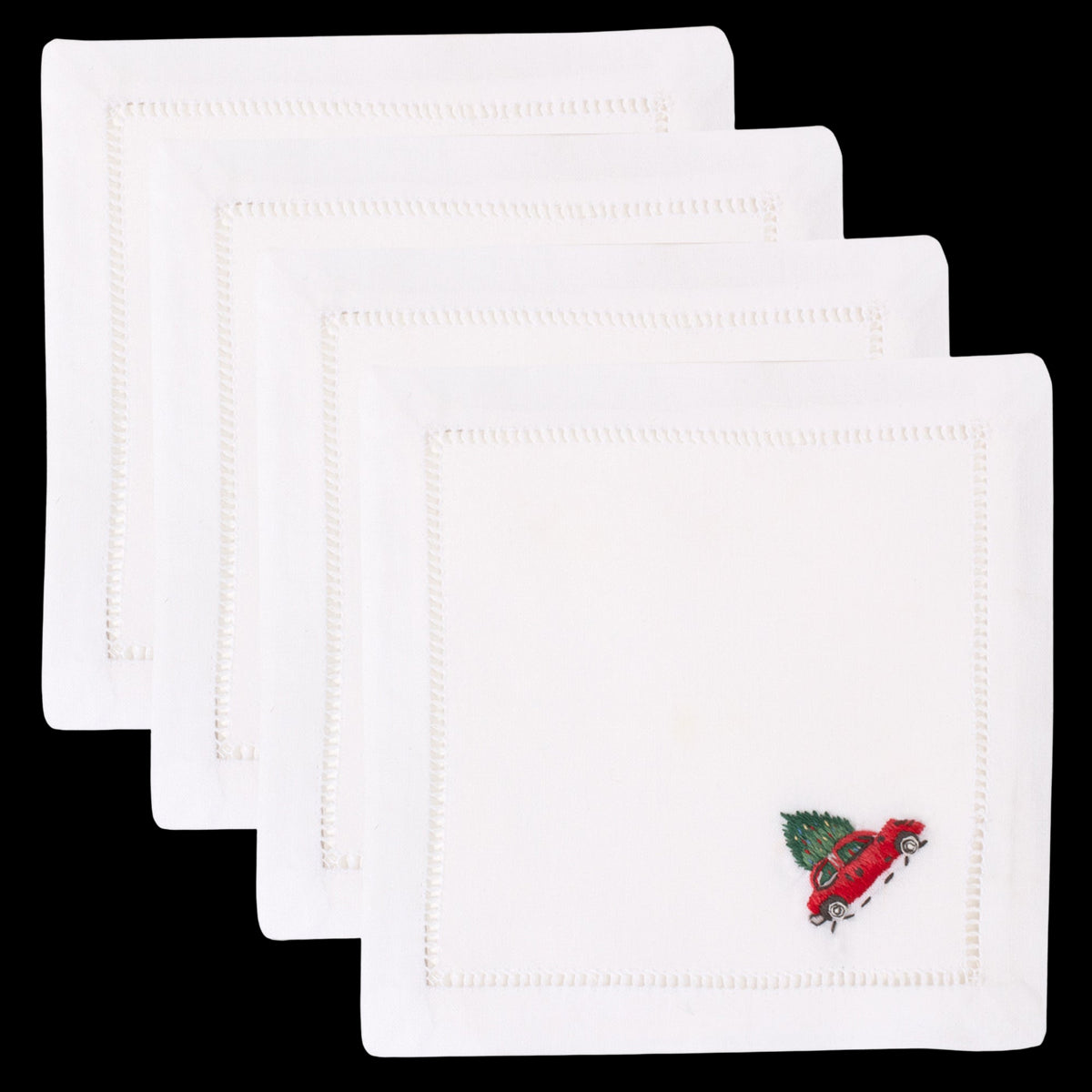 Christmas Tree Car Cocktail Napkin Set