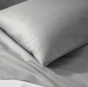 Percale Hemmed Pillowcase Set in Shore