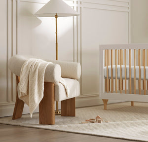 Cable Knit Baby Blanket in Natural