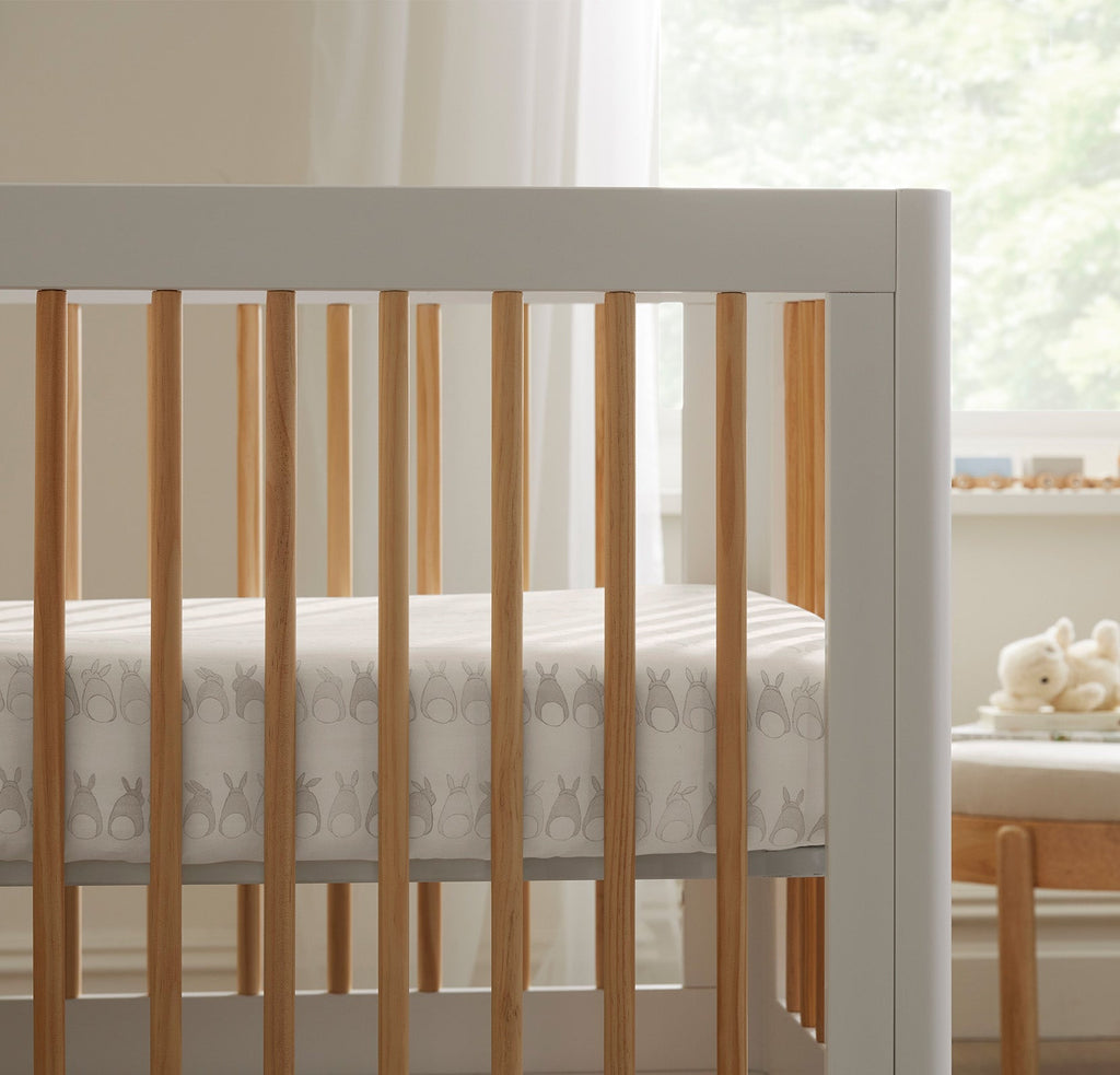 Signature Hemmed Fitted Crib Sheet in Cottontail