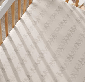 Signature Hemmed Fitted Crib Sheet in Cottontail