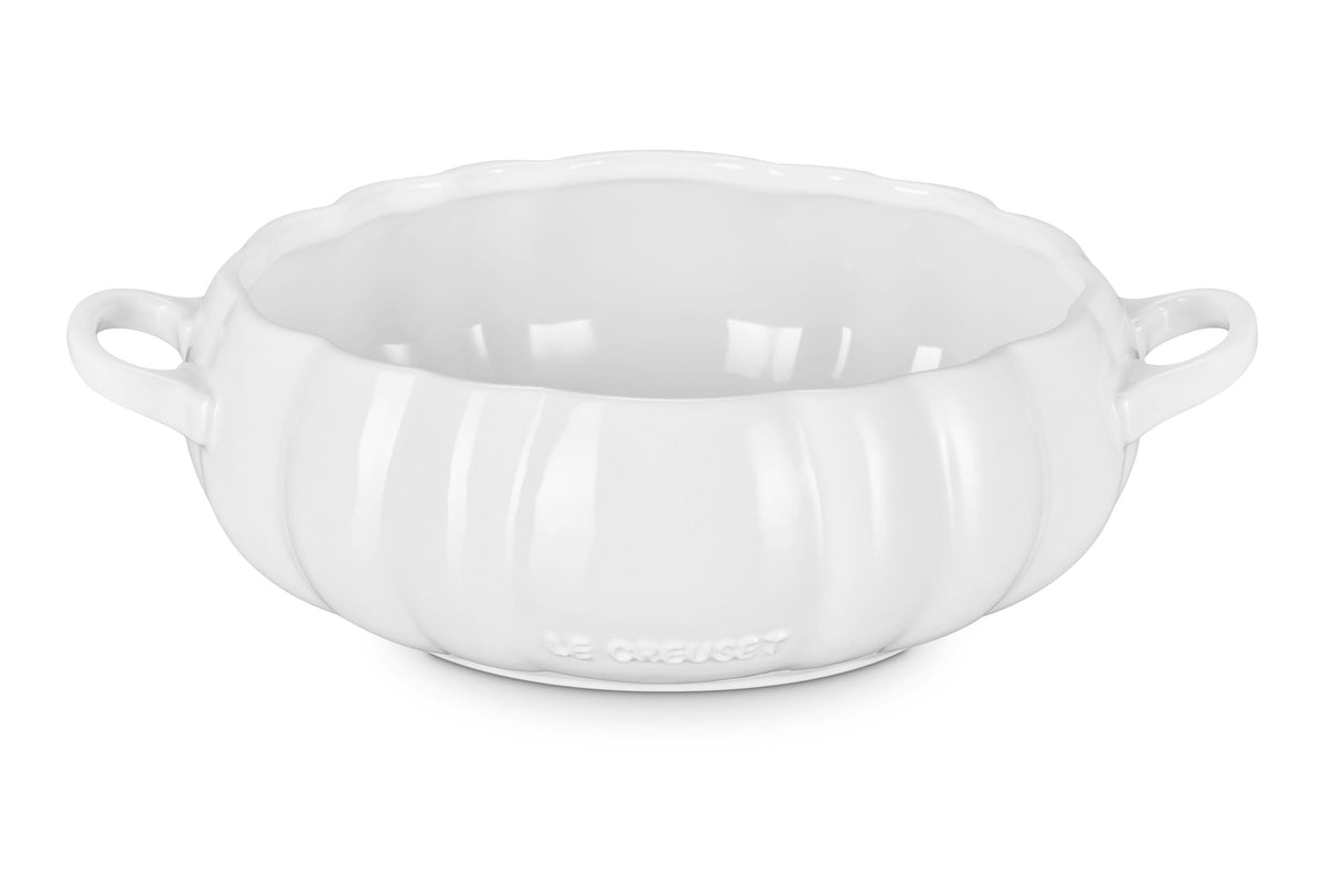 Le Creuset Pumpkin Serving Bowl in White