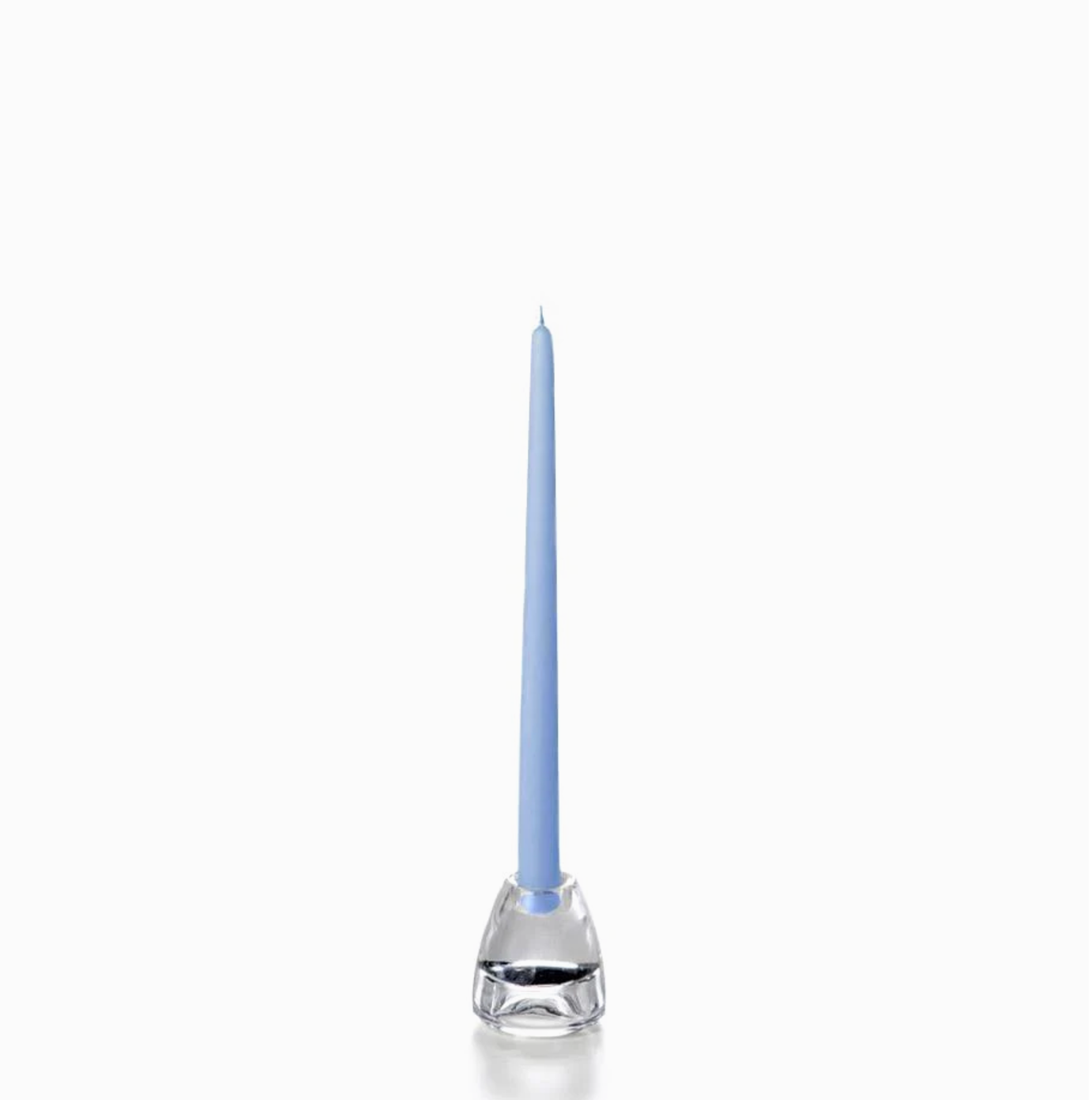 12" Handcrafted Taper Candles Set of 12 in Periwinkle Blue