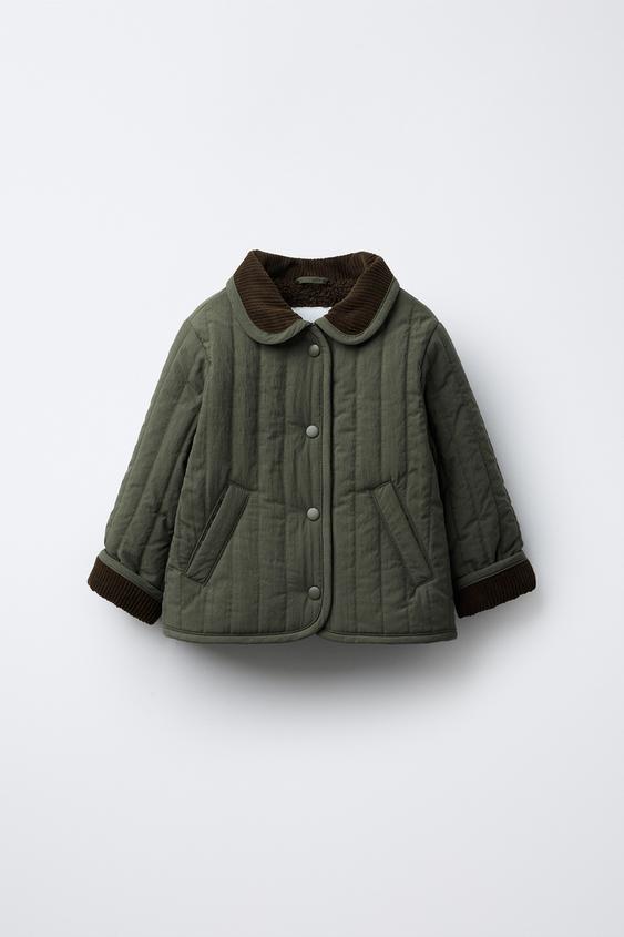 CORDUROY COLLAR PUFFER JACKET (9-12M)