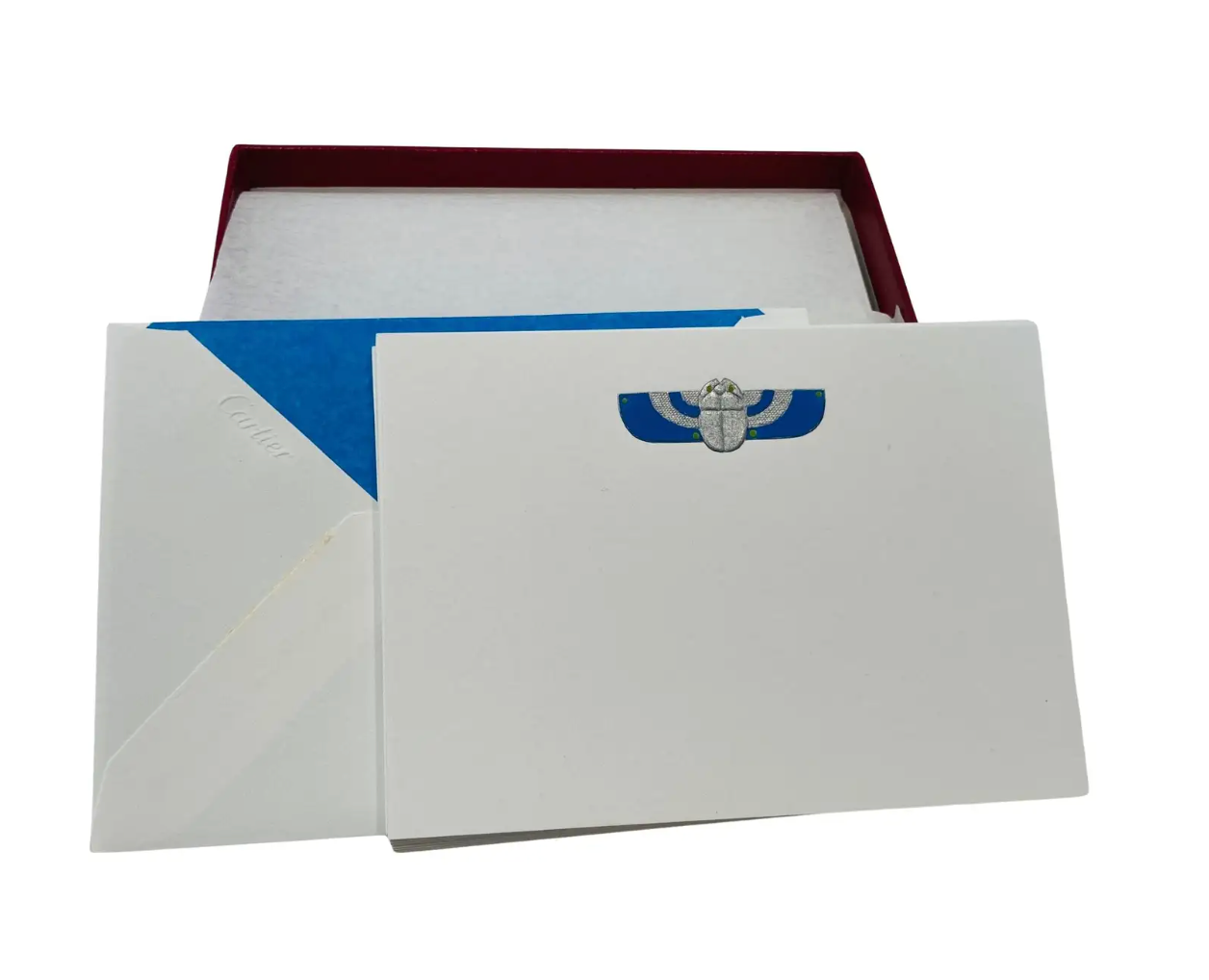 Cartier and America "The Scarab Brooch" Card and Envelope Set Luxury Stationery