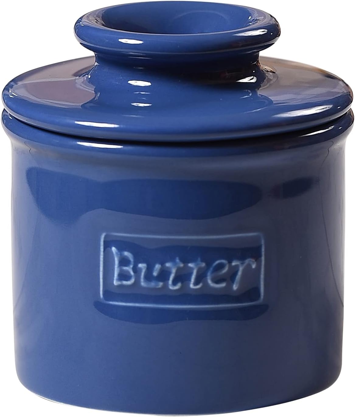 Butter Bell crock, blue