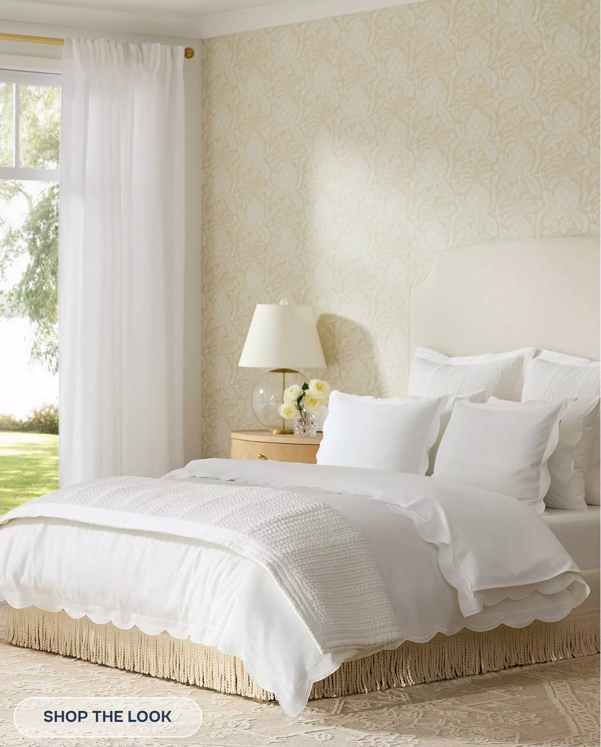 Scallop Sateen Duvet Cover