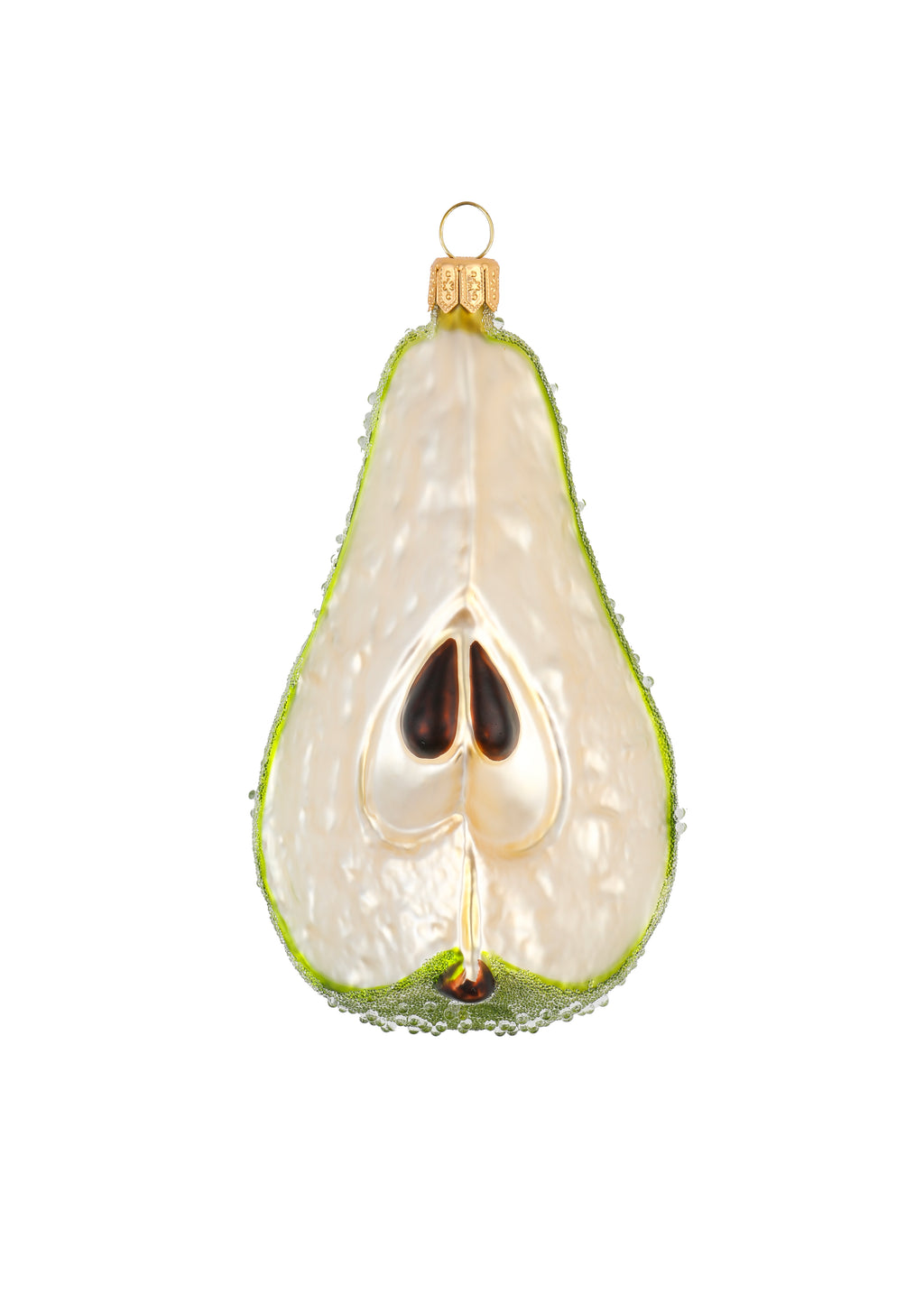 Large Quarter Pear in Green Ornament