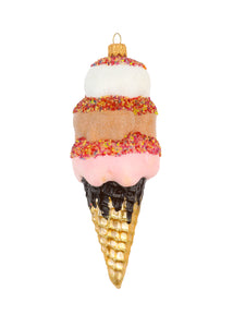 Tripple Scoop Cone Ornament