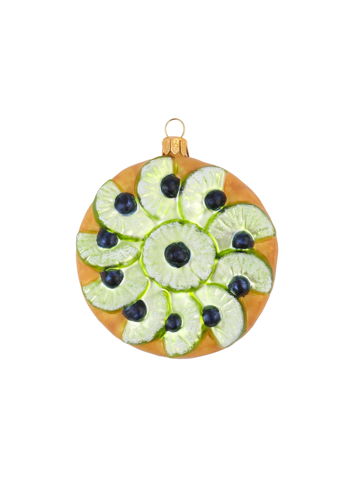 Blueberry Green Pineapple Tart Pie Ornament