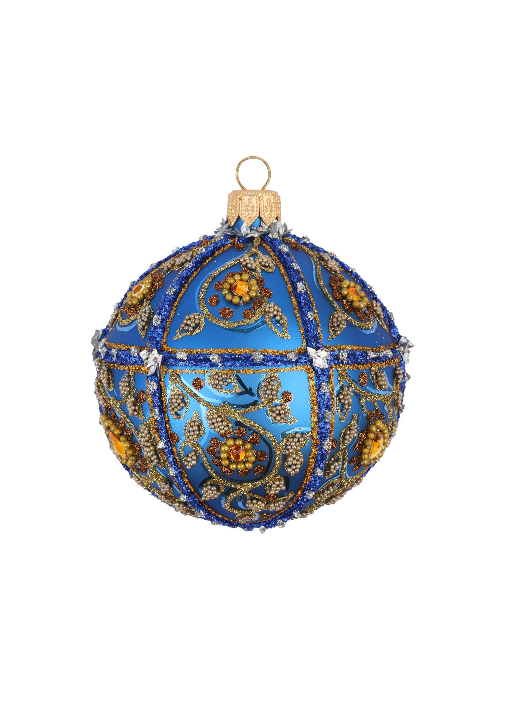 Large Rhinestone-Encrusted Ball in Blue & Green