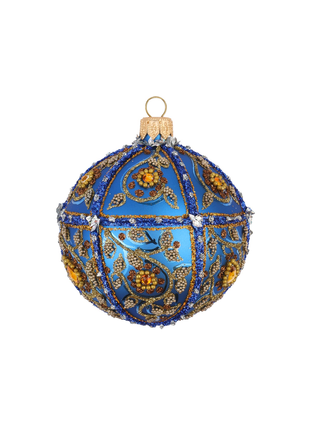 Large Rhinestone-Encrusted Ball in Blue & Green