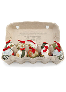 Hand-Painted Christmas Eggs, Mixed Set of 10