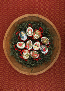 Hand-Painted Christmas Eggs, Mixed Set of 10