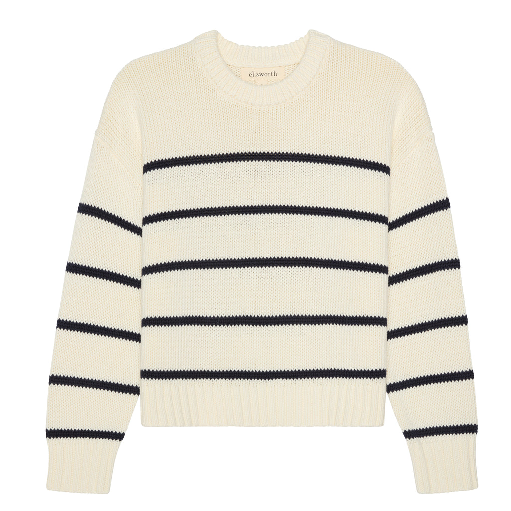 Elena Crew in Ivory and Navy