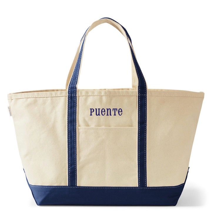 Canvas Zip-Top Beach Bag