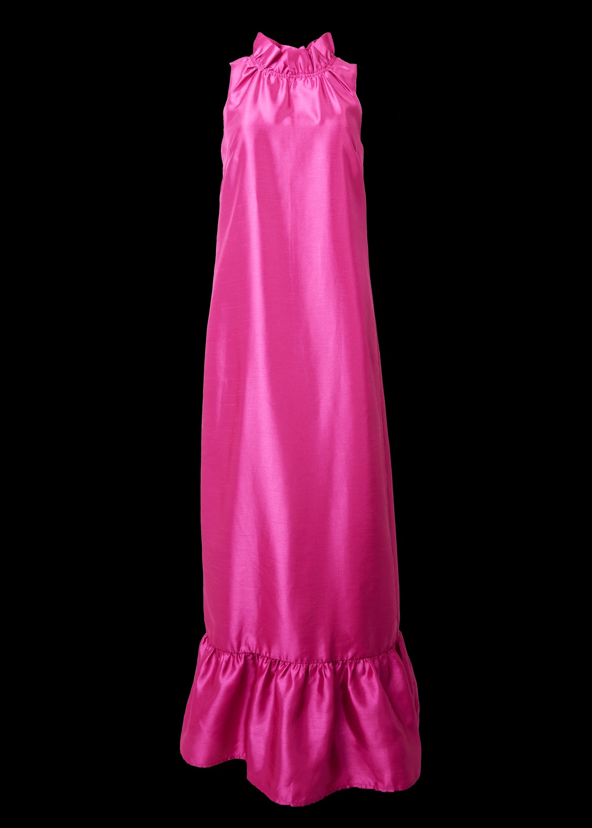 Camille Gown in Hot Pink Dupioni
